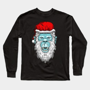 yetti santa Long Sleeve T-Shirt